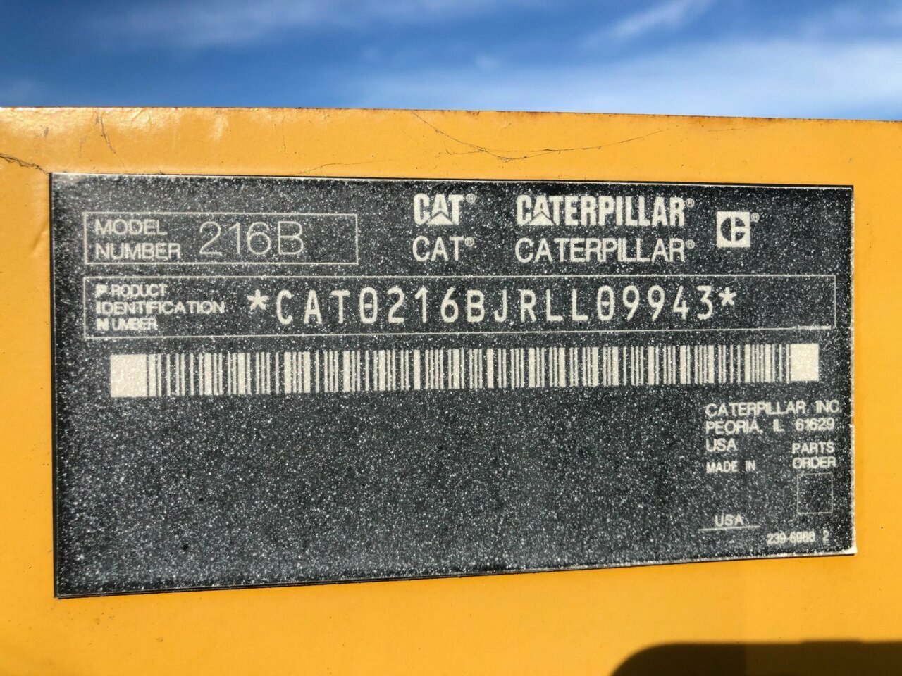 2000 CAT 216B2 0DR-BOBCAT