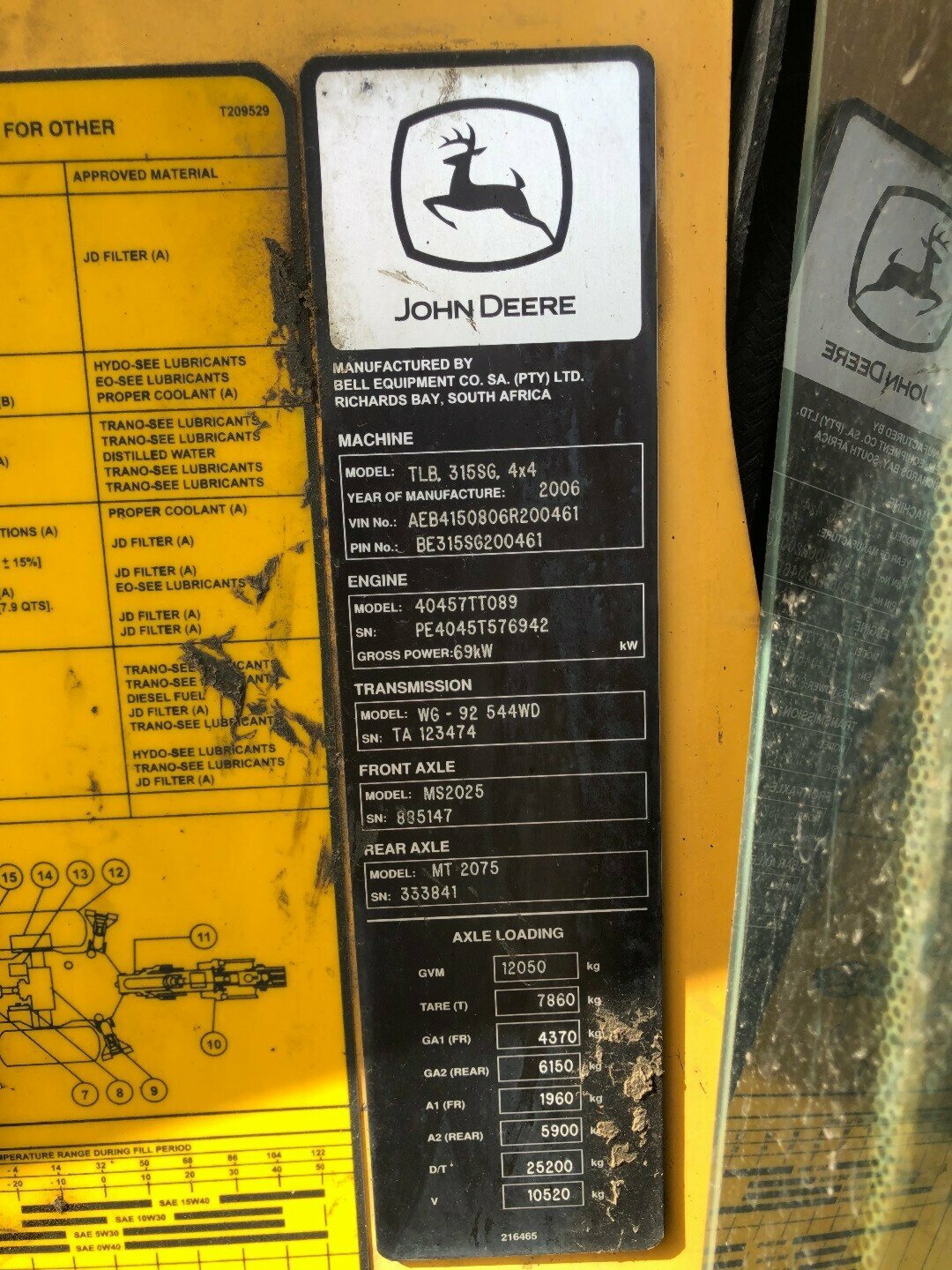 2006 JOHNDEERE 315SG 315SG 1D WHEELED EXCAVATOR