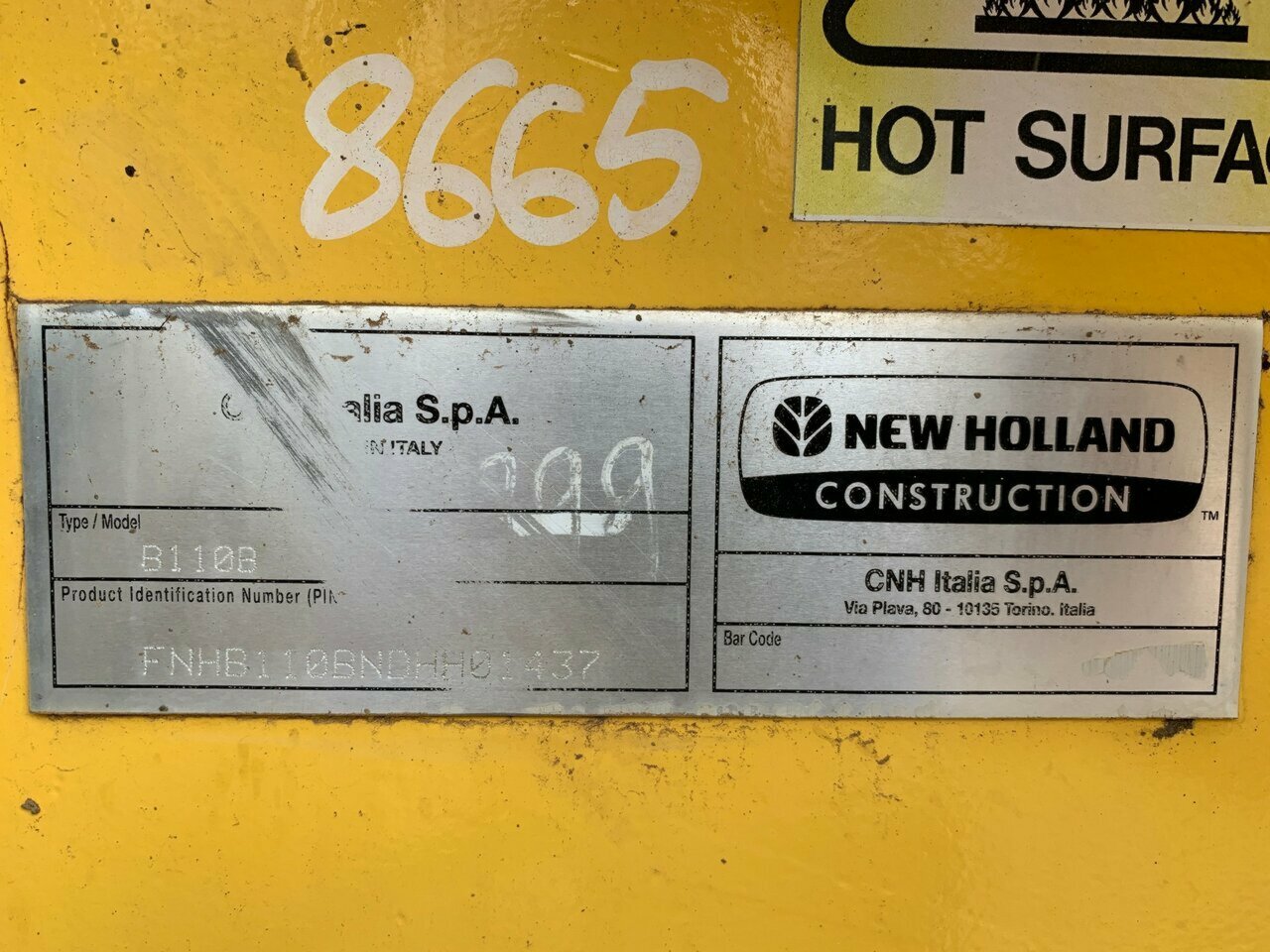 2015 NEW HOLLAND B110B