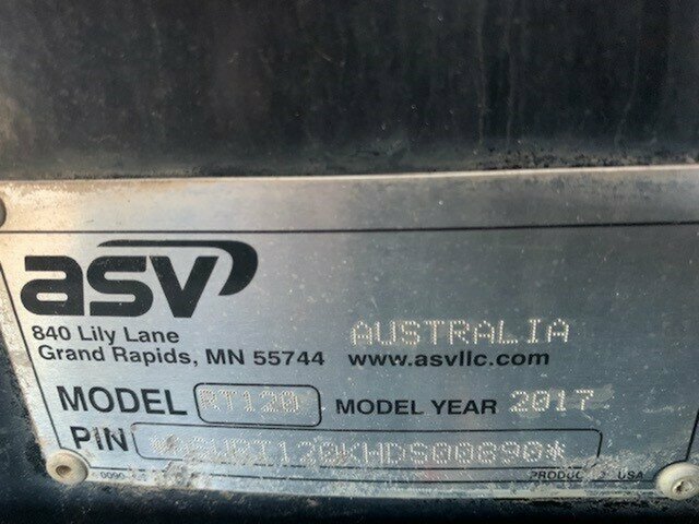 2017 ASV RT120