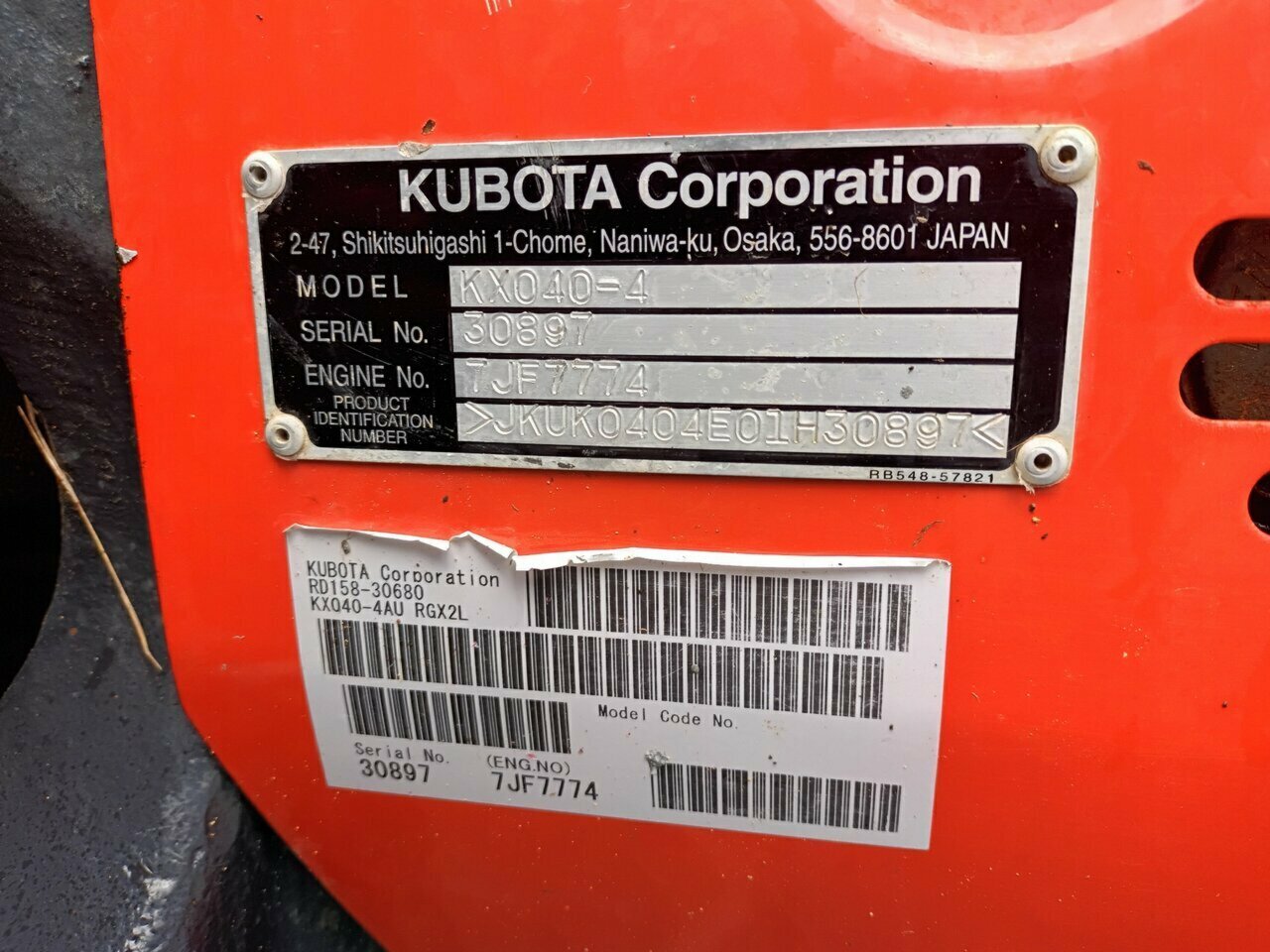 2018 KUBOTA KX040 -4 EXCAVATOR