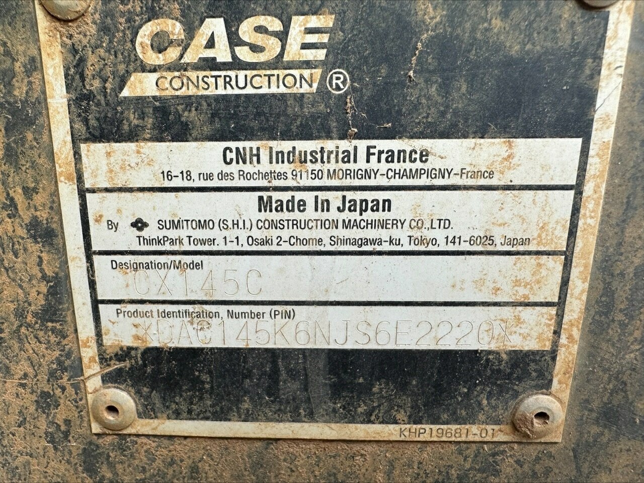 2017 CASE CX145C EXCAVATOR