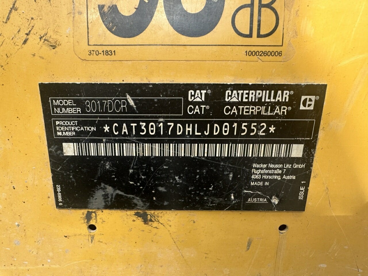 2016 CAT 3017DCR CANOPY EXCAVATOR