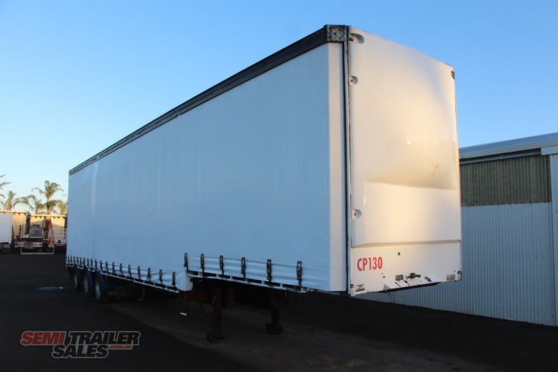 1997 VAWDREY SEMI DROP DECK CURTAINSIDER TRAILER
