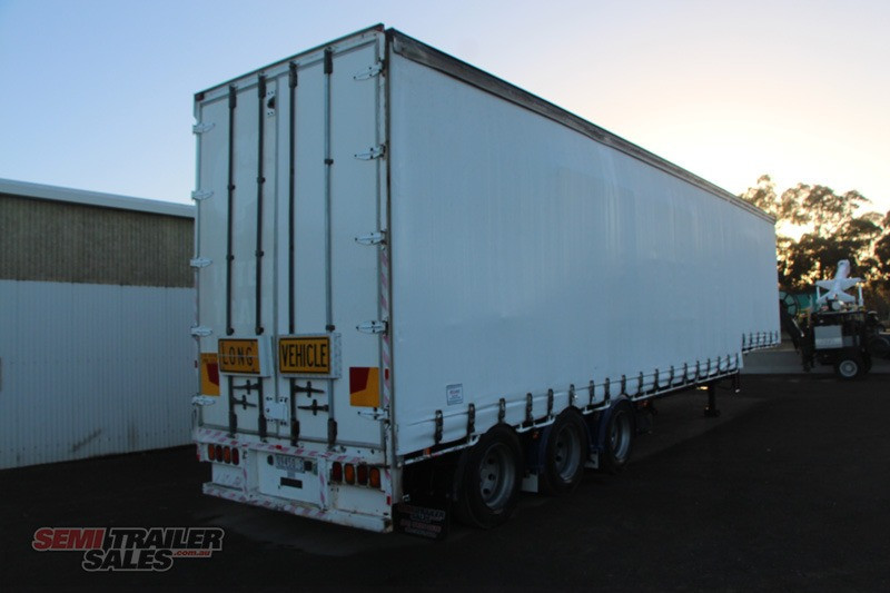 1997 VAWDREY SEMI DROP DECK CURTAINSIDER TRAILER