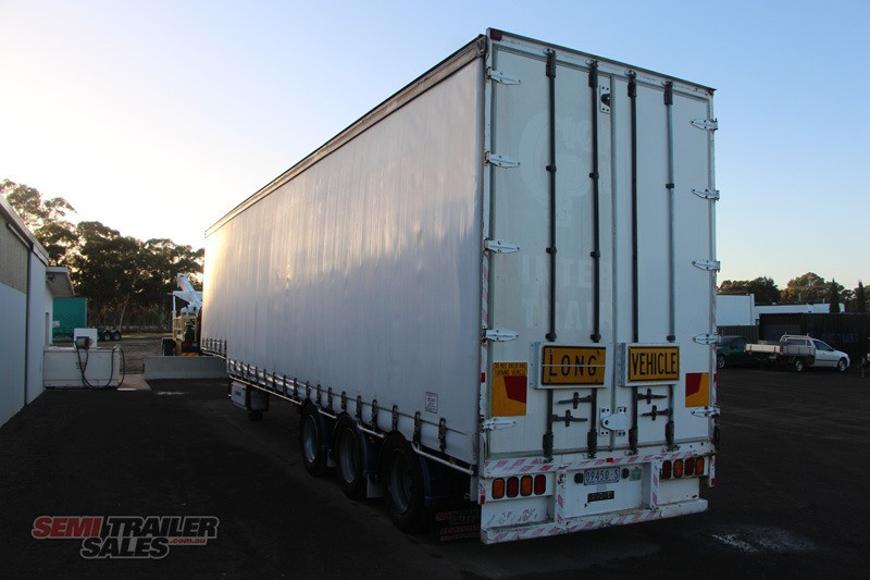 1997 VAWDREY SEMI DROP DECK CURTAINSIDER TRAILER