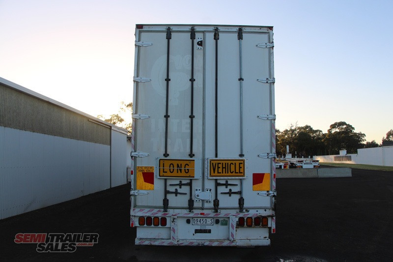 1997 VAWDREY SEMI DROP DECK CURTAINSIDER TRAILER