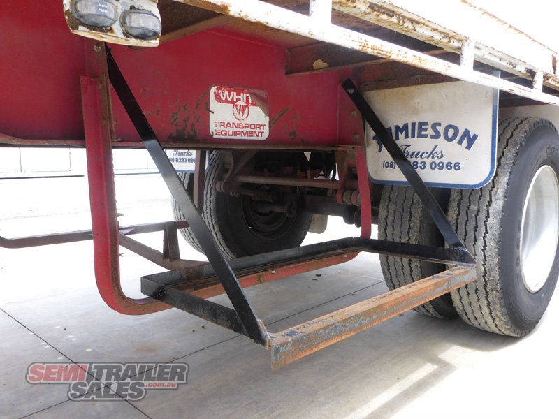 1992 WHITE TWO AXLE FLAT TOP DOG TRAILER
