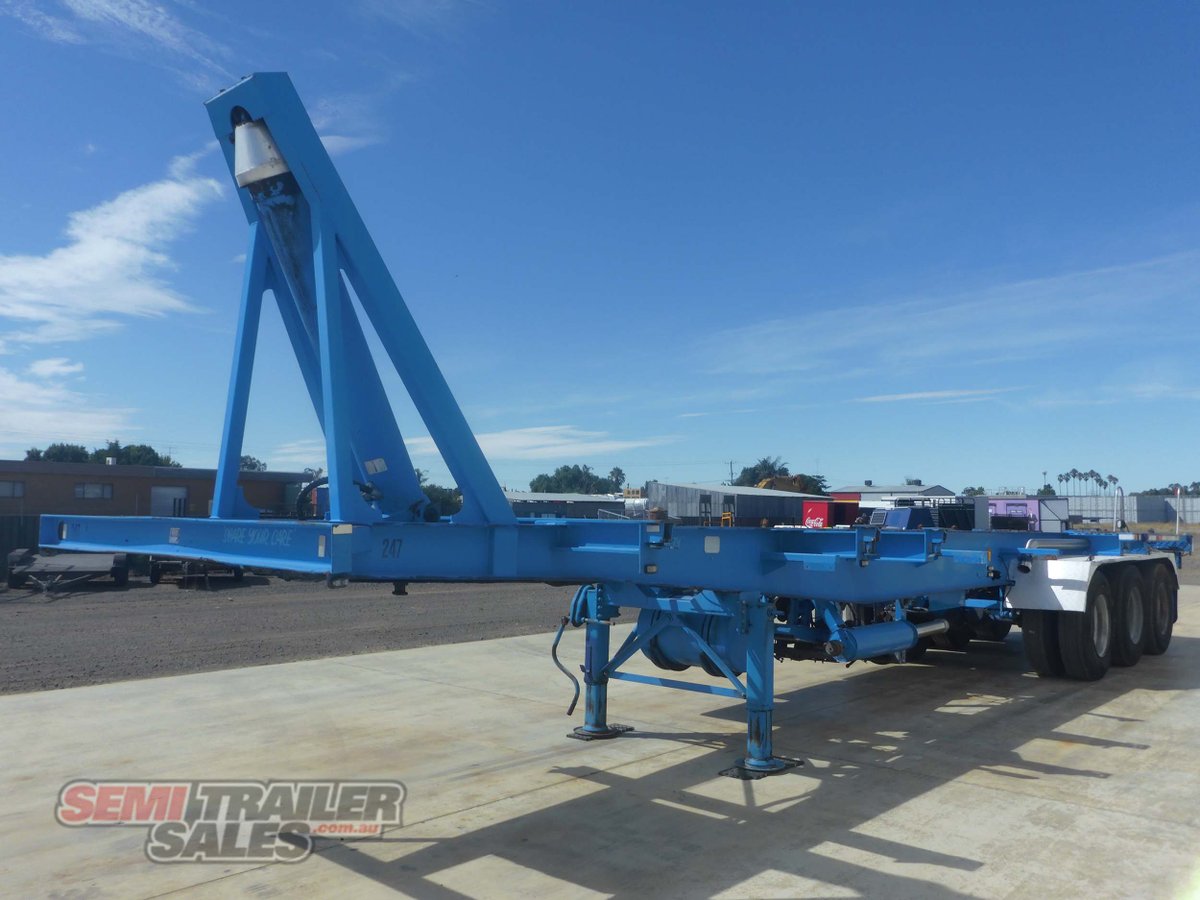 1995 BARKER SKELETAL TRAILER TRAILER TIPPING SKEL