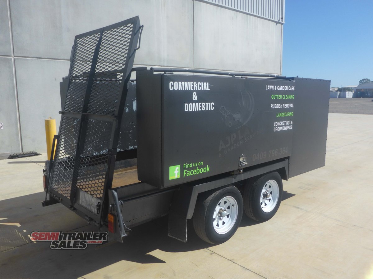 LIVING LANDSCAPE 8 X 6 BOX TANDEM TRAILER WITH RAMPS