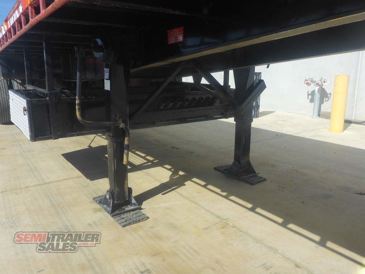 1993 BARKER FLAT DECK TRAILER FLAT TOP WITH REAR MOFFETT MOUNT