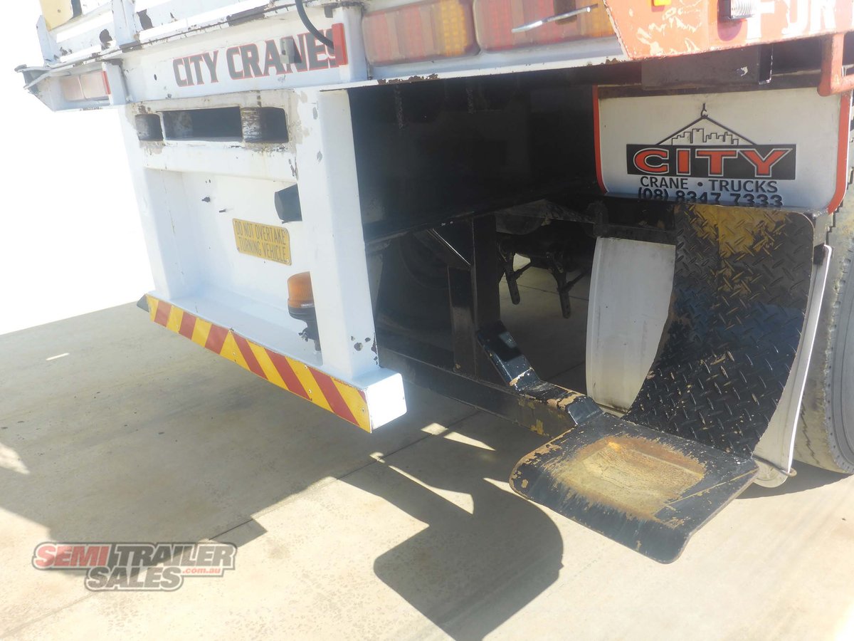 1993 BARKER FLAT DECK TRAILER FLAT TOP WITH REAR MOFFETT MOUNT