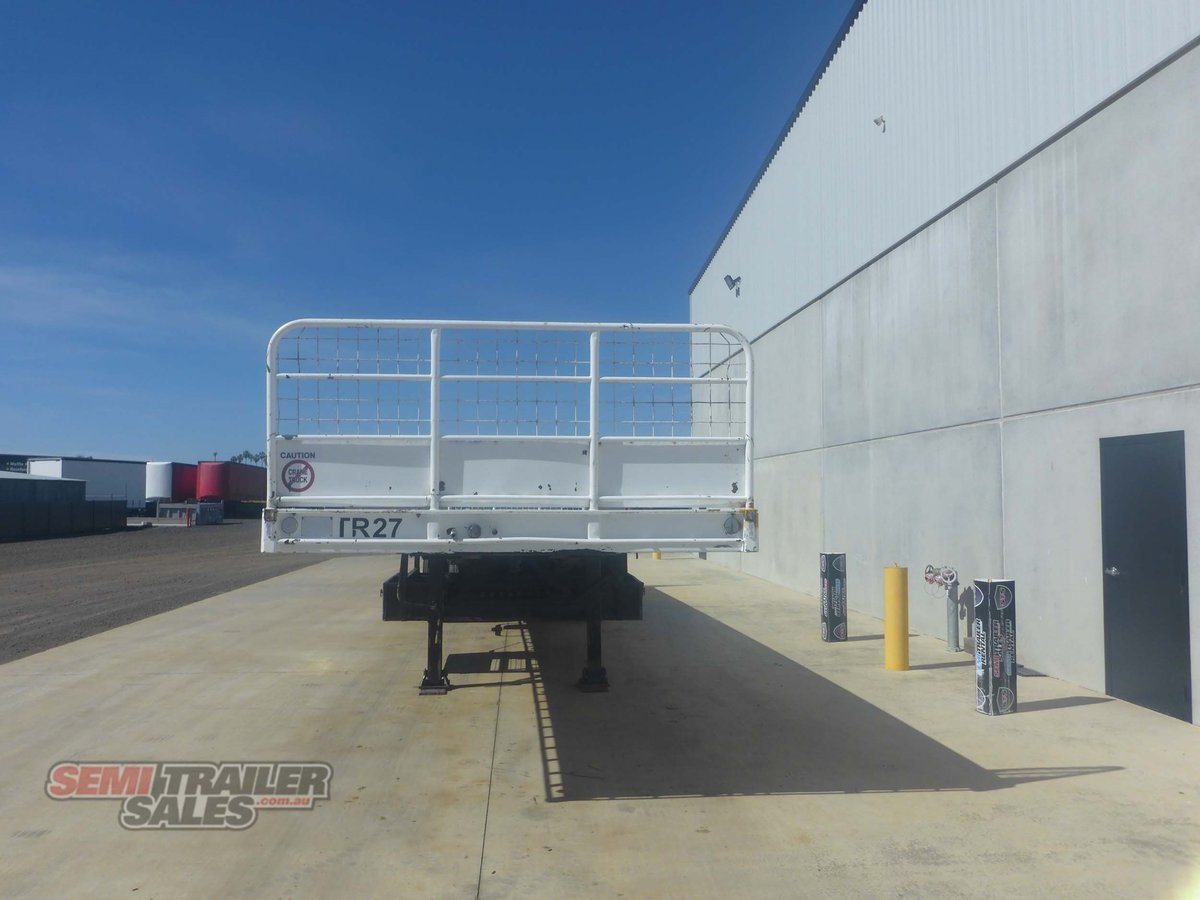 1993 BARKER FLAT DECK TRAILER FLAT TOP WITH REAR MOFFETT MOUNT