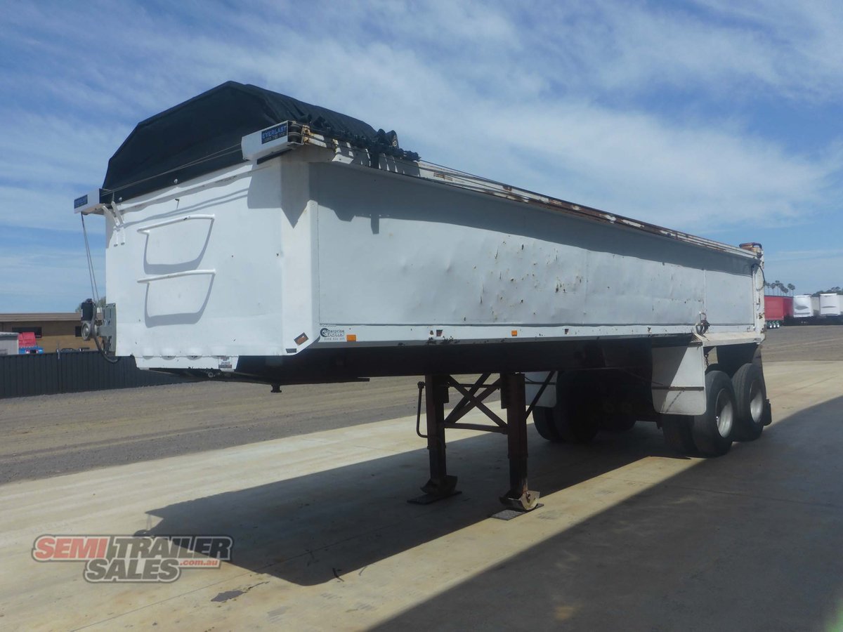 1991 WHITE TIPPER TRAILER
