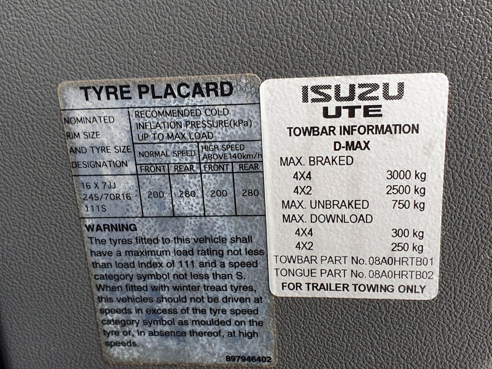 2011 ISUZU D-MAX LIMITED EDITION MANUAL UTILITY