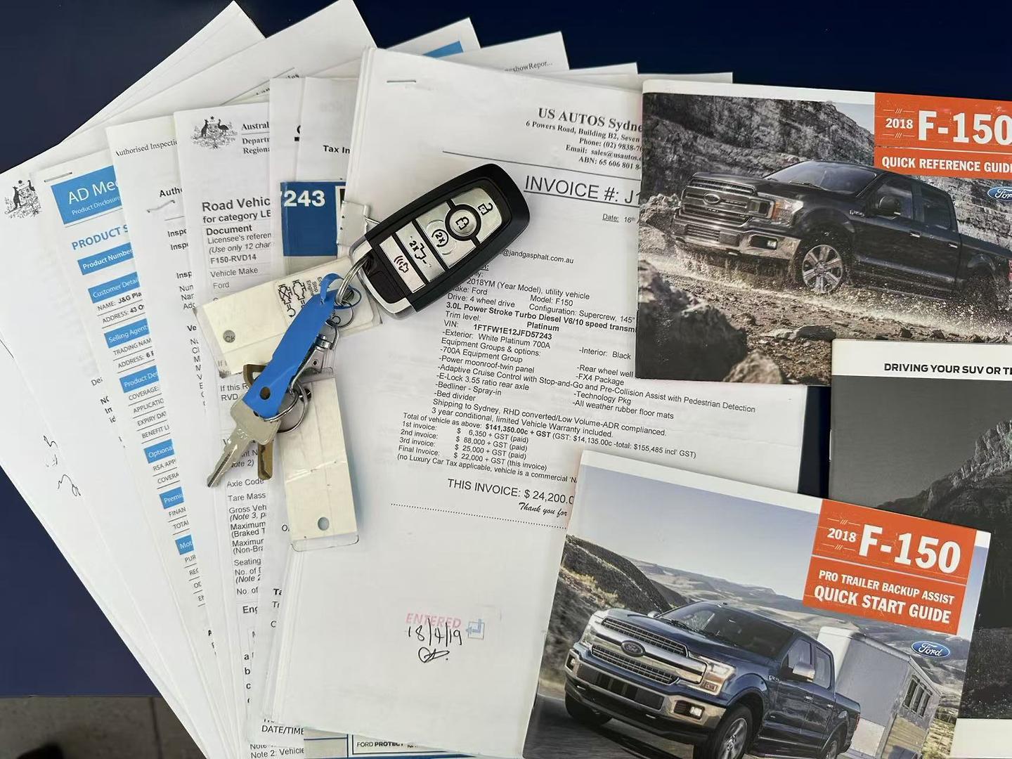 2018 FORD F-150 PLATINUM AUTO 4WD MY19 DUAL CAB UTILITY