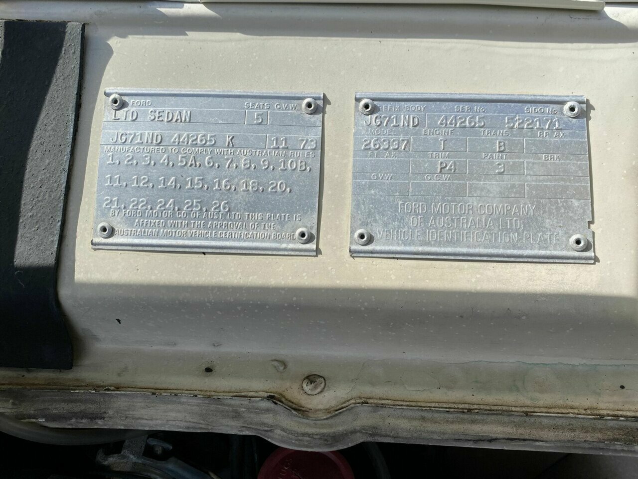 1973 FORD LTD 3 SP AUTOMATIC 4D SEDAN