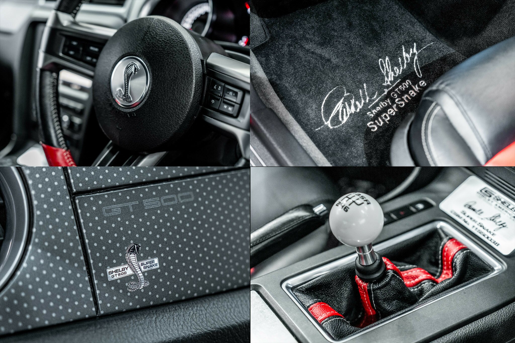 2010 FORD MUSTANG GT500 SHELBY SUPERSNAKE MY11 6 SP MANUAL 2D COUPE
