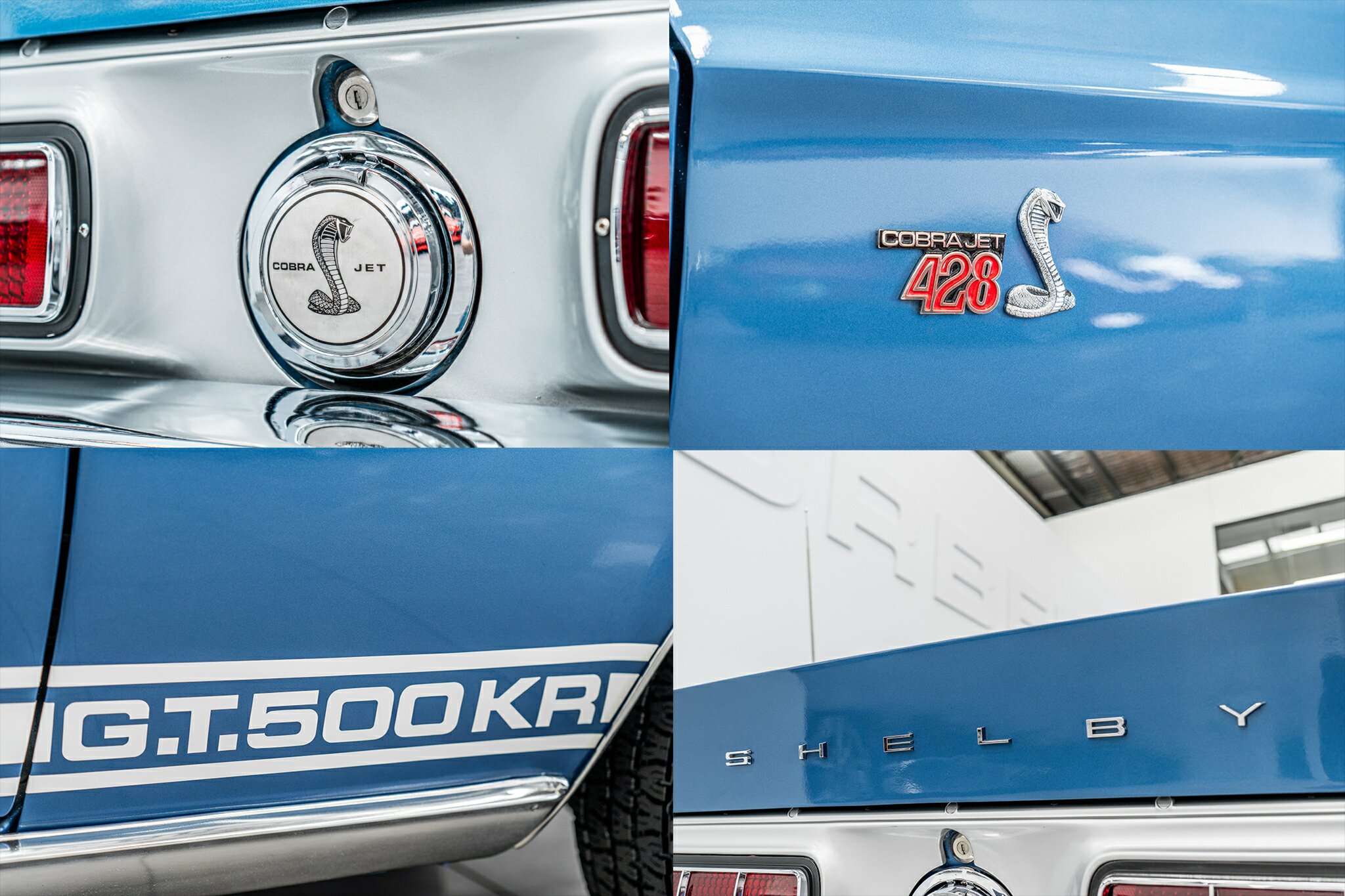 1968 FORD MUSTANG SHELBY GT500 KR 3 SP AUTOMATIC 2D FASTBACK