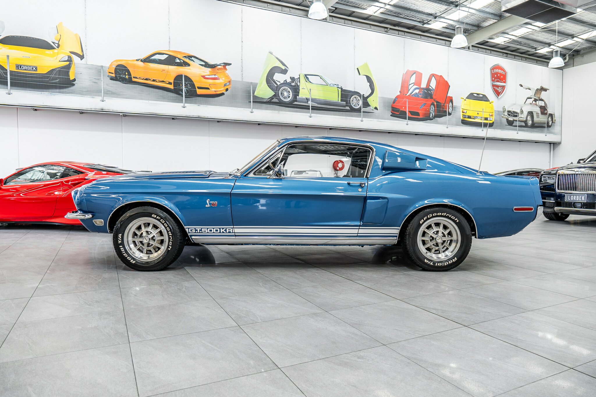 1968 FORD MUSTANG SHELBY GT500 KR 3 SP AUTOMATIC 2D FASTBACK