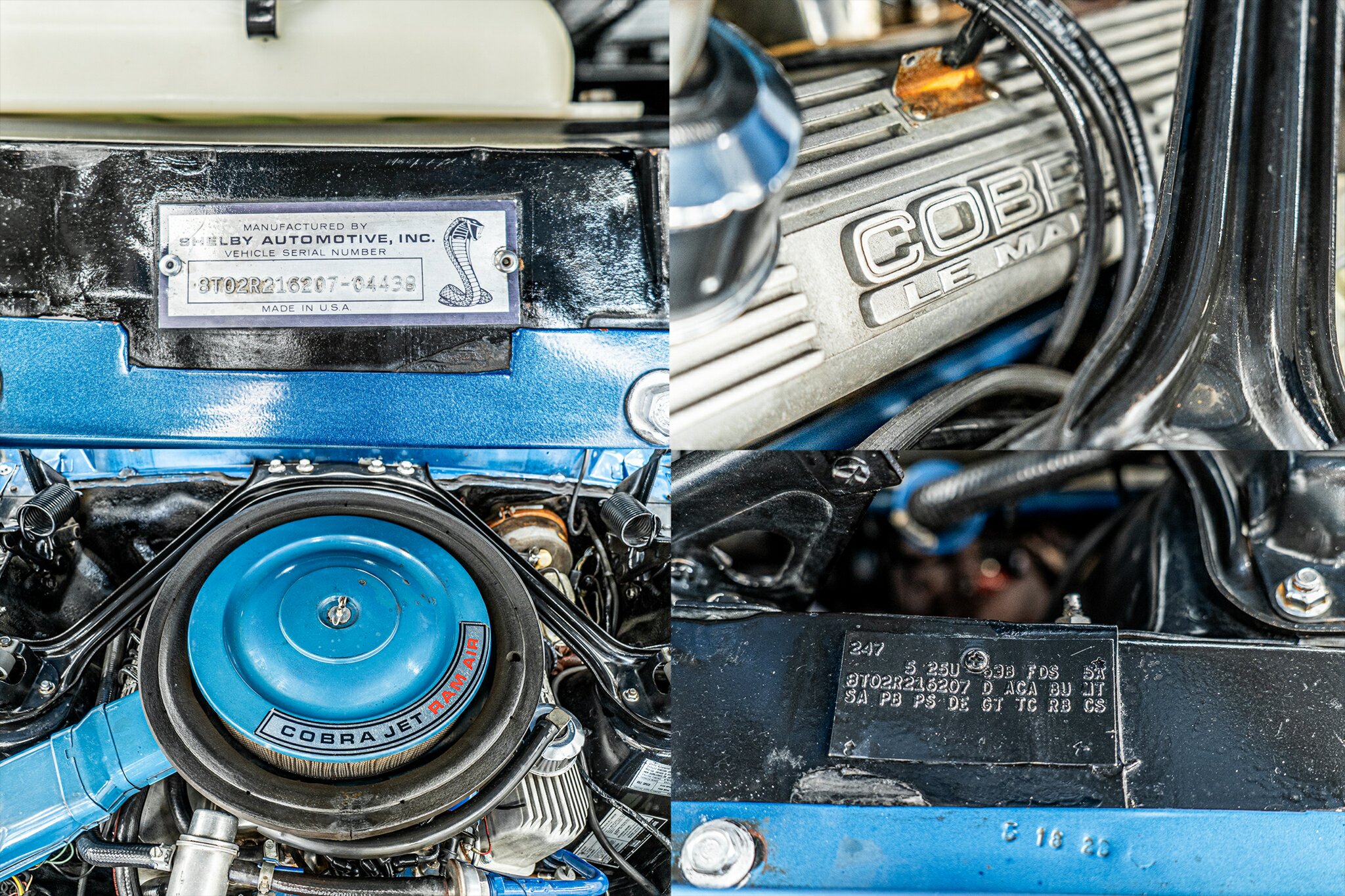1968 FORD MUSTANG SHELBY GT500 KR 3 SP AUTOMATIC 2D FASTBACK