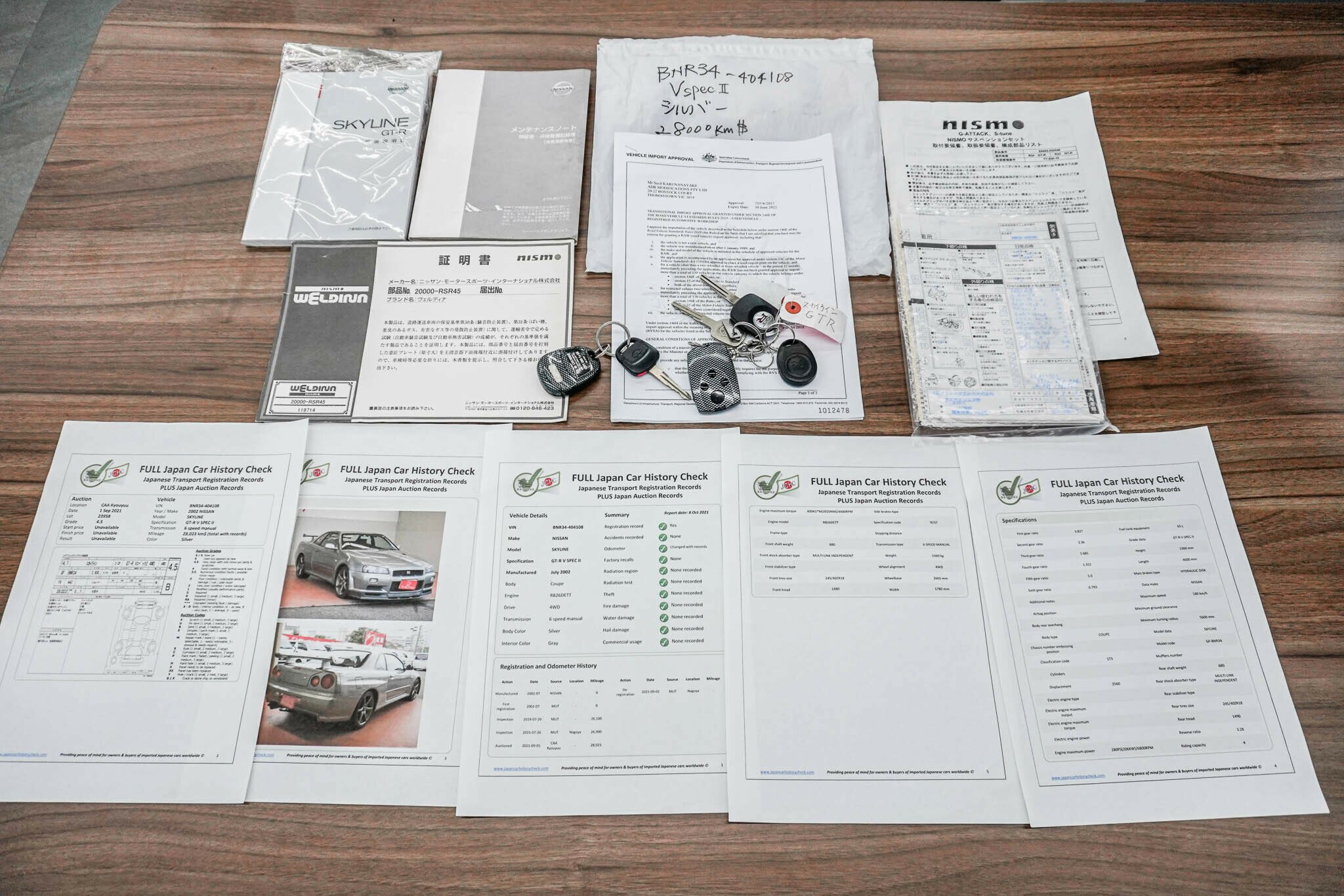 2002 NISSAN SKYLINE GTR R34 V-SPEC II 6 SP MANUAL 2D COUPE