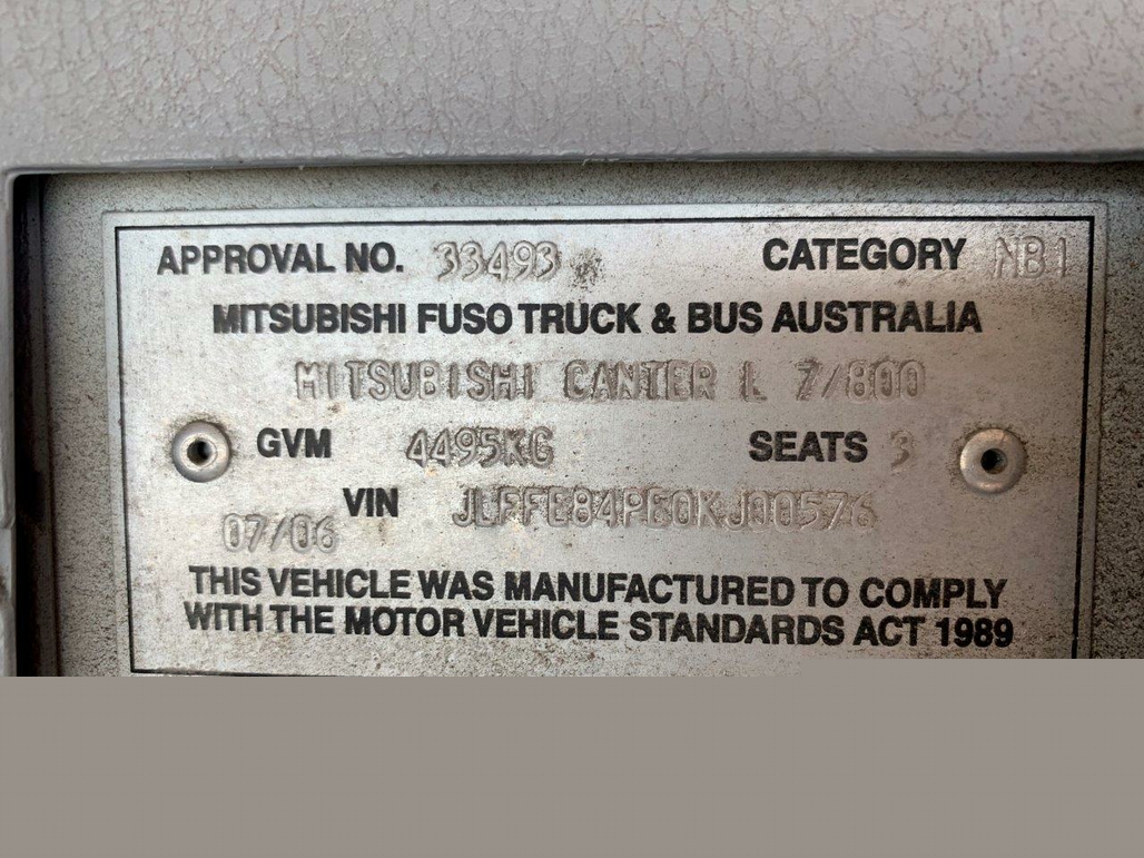 2006 MITSUBISHI FUSO CANTER 7/800 MANUAL TRAYTOP
