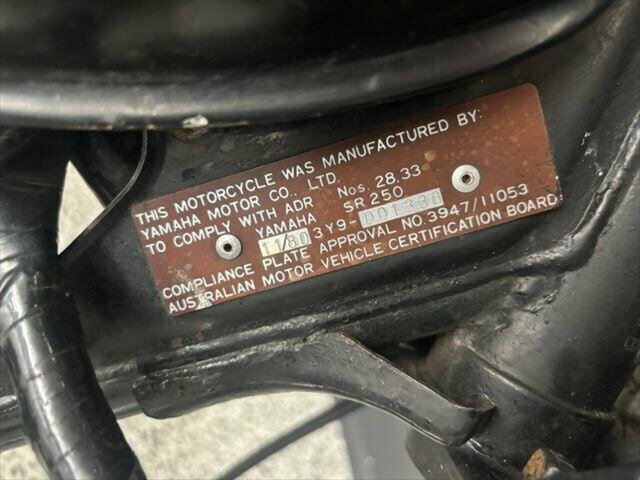 1980 YAMAHA SR250 ROAD