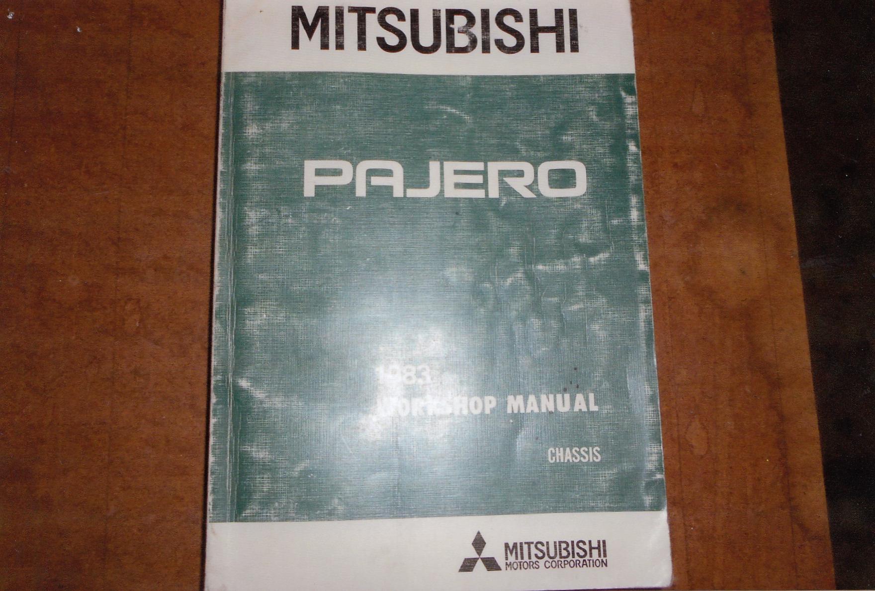 MITSUBISHI PAJERO 1983 WORKSHOP MANUAL
