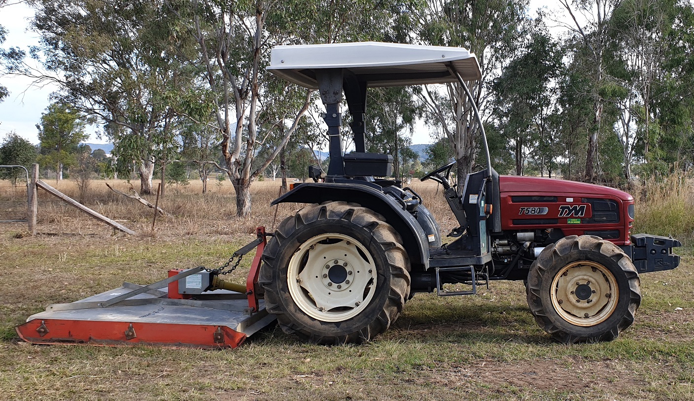 TYM T580 Tractor and 6ft Howard Slasher