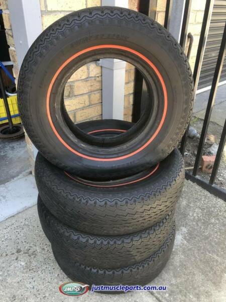DUNLOP AQUA JET TYRES 205-14 RED WALL TYRES