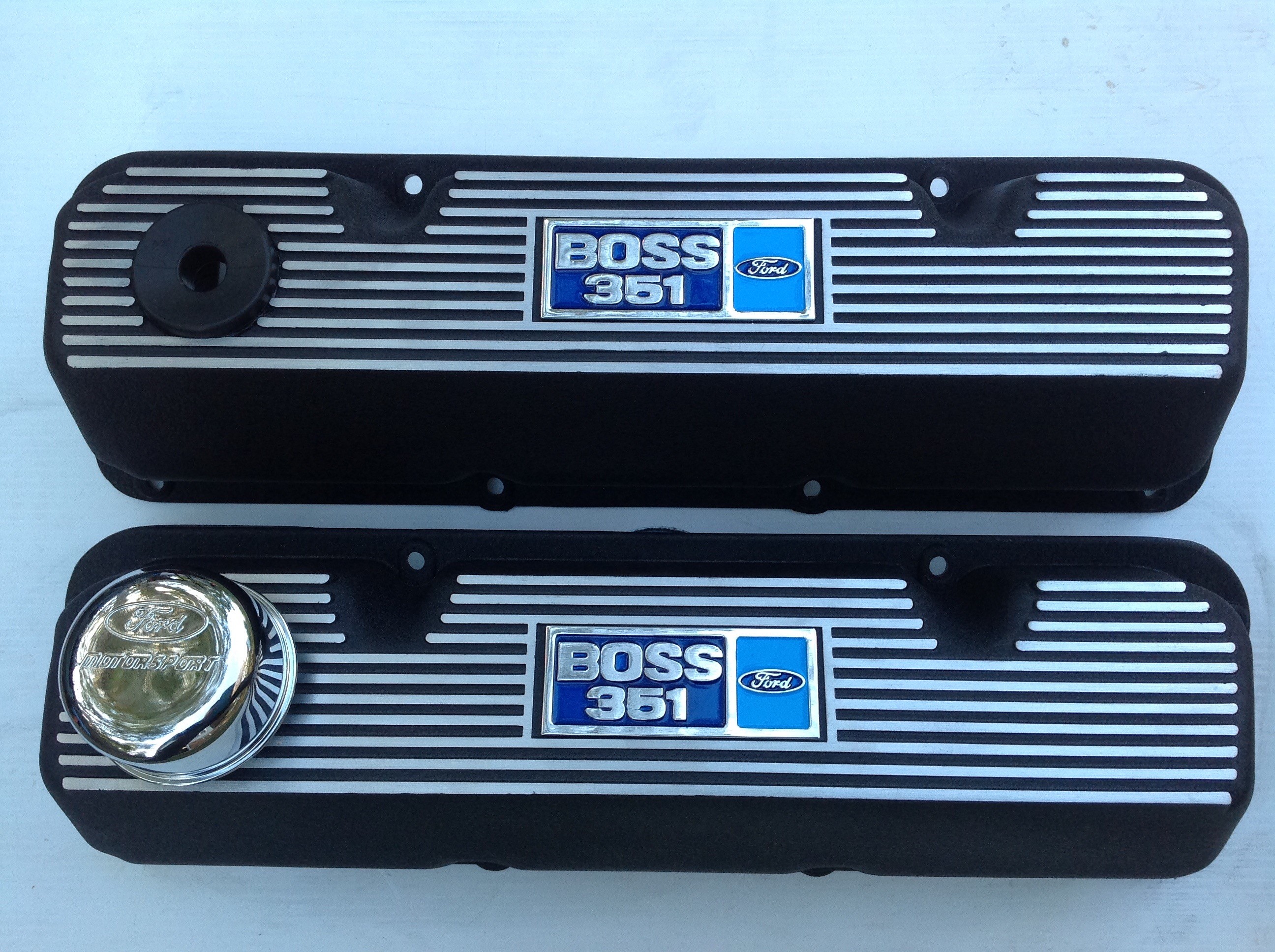  FORD CLEVELAND BOSS 351 ALLOY FINNED ROCKER COVERS
