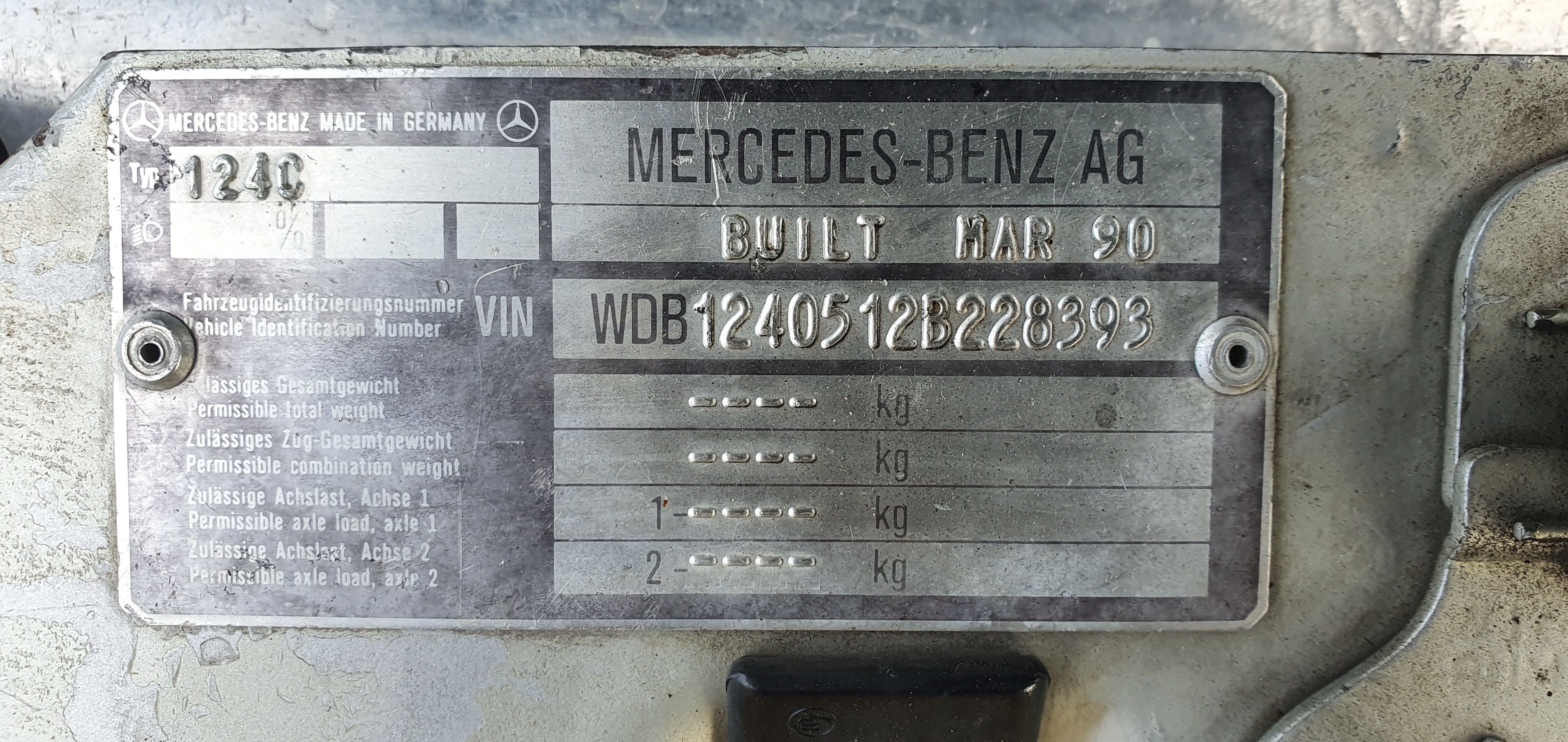 1990 MERCEDES-BENZ 300 W124 CE COUPE 
