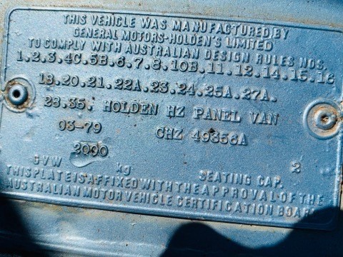 1978 HOLDEN HZ UTE