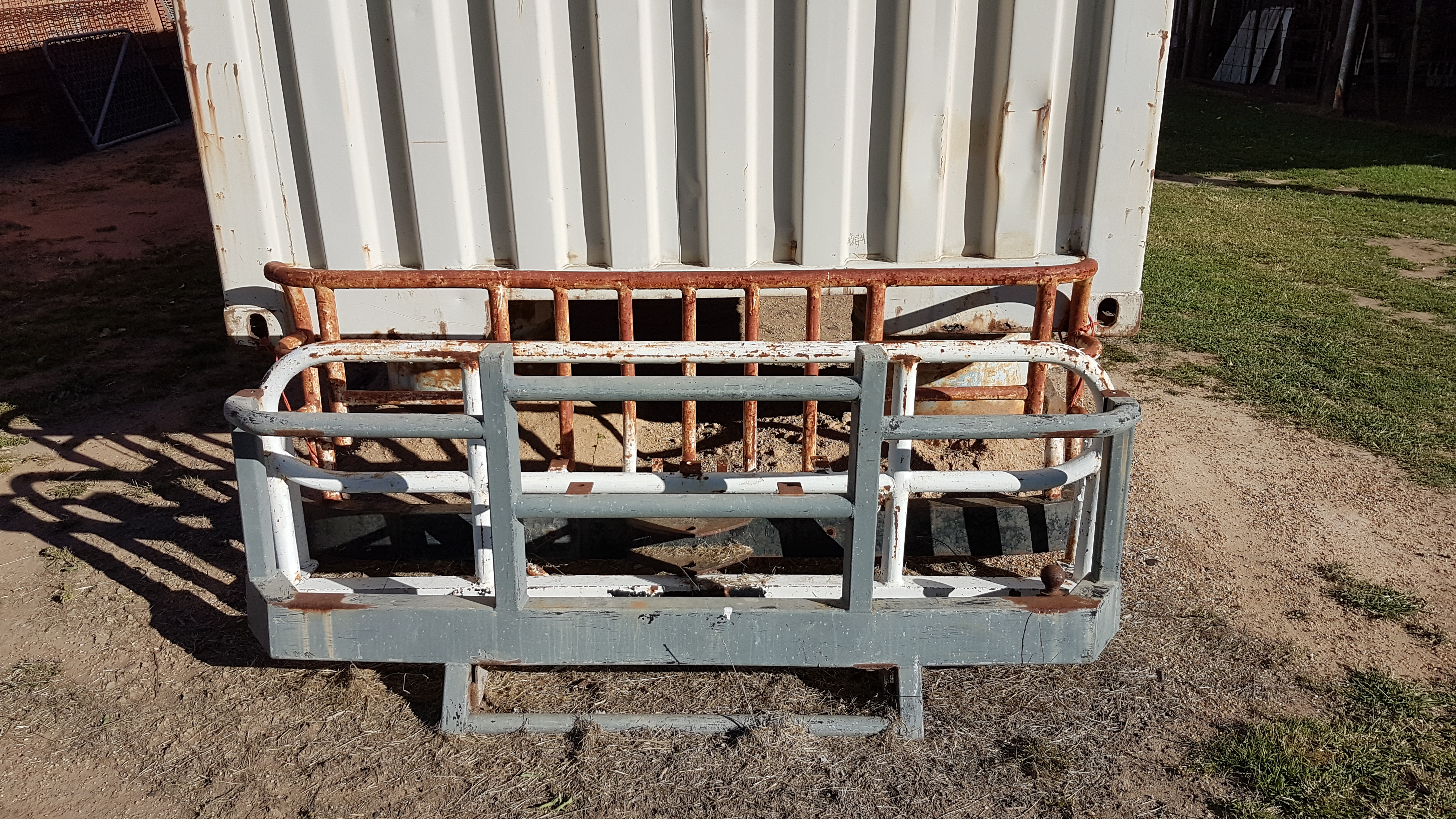 DODGE STEEL BULL BARS AND SPARE WHEEL CARRIER