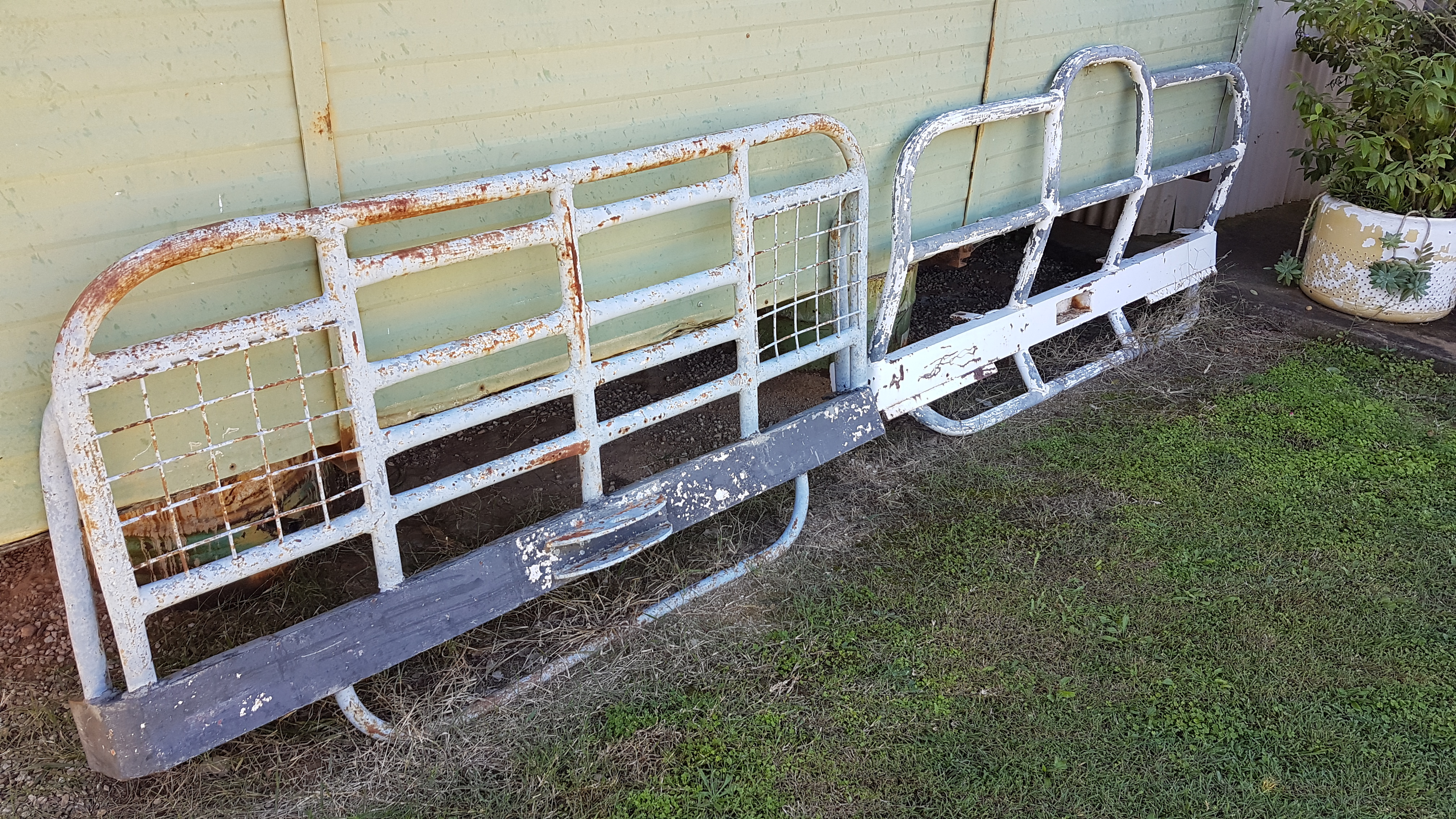 DODGE STEEL BULL BARS AND SPARE WHEEL CARRIER