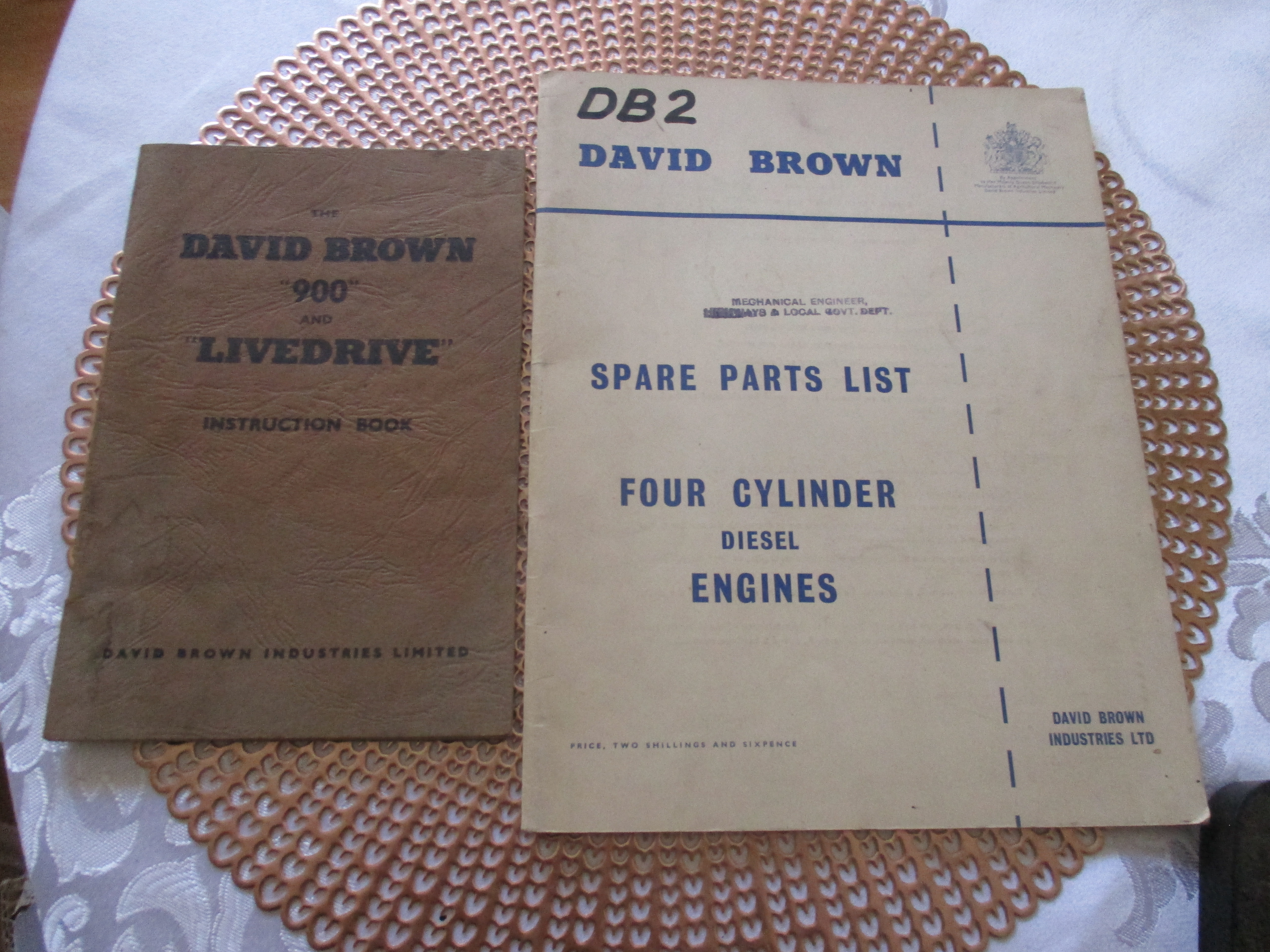 DAVID BROWN 900 LIVEDRIVE INSTRUCTION MANUAL 