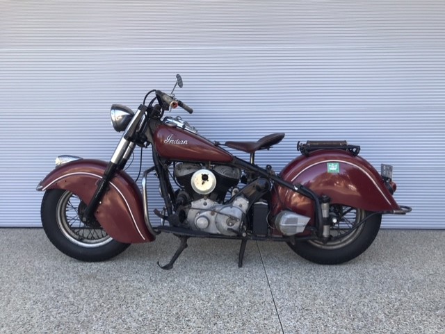 1950 INDIAN BLACKHAWK POLICE CHIEF CRUISER