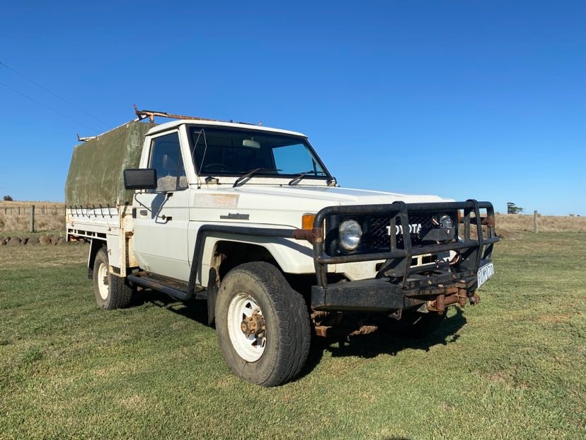 1987 TOYOTA LANDCRUSER UTE FJ75 SERIES TIPPER TRAY UTE