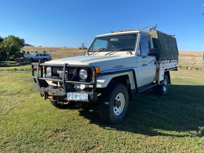 1987 TOYOTA LANDCRUSER UTE FJ75 SERIES TIPPER TRAY UTE