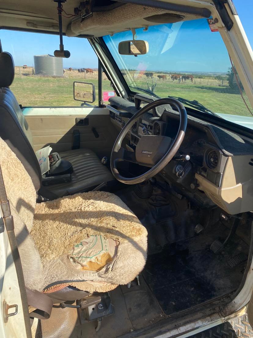 1987 TOYOTA LANDCRUSER UTE FJ75 SERIES TIPPER TRAY UTE