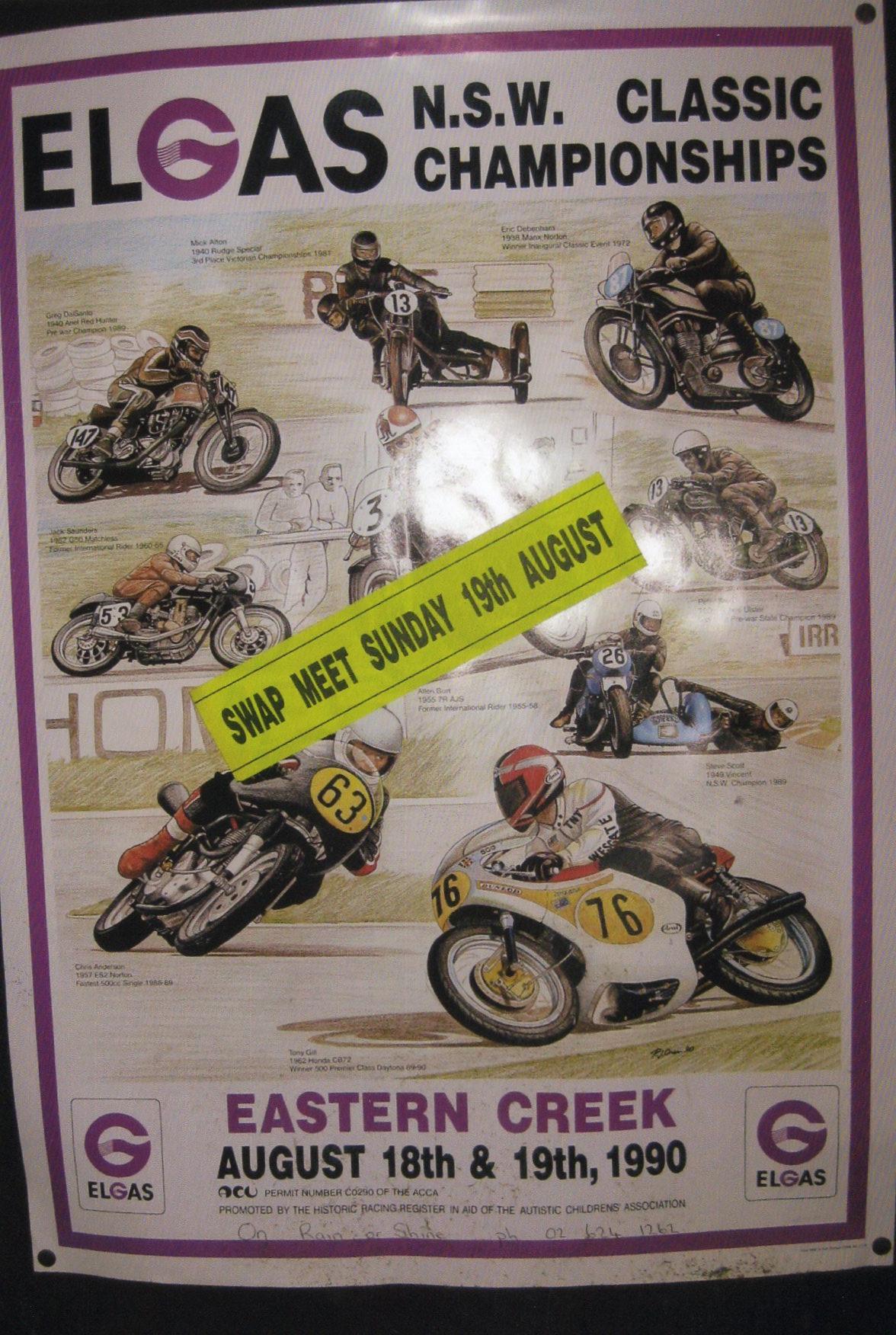 EASTERN CREEK MOTORCYCLE POSTER