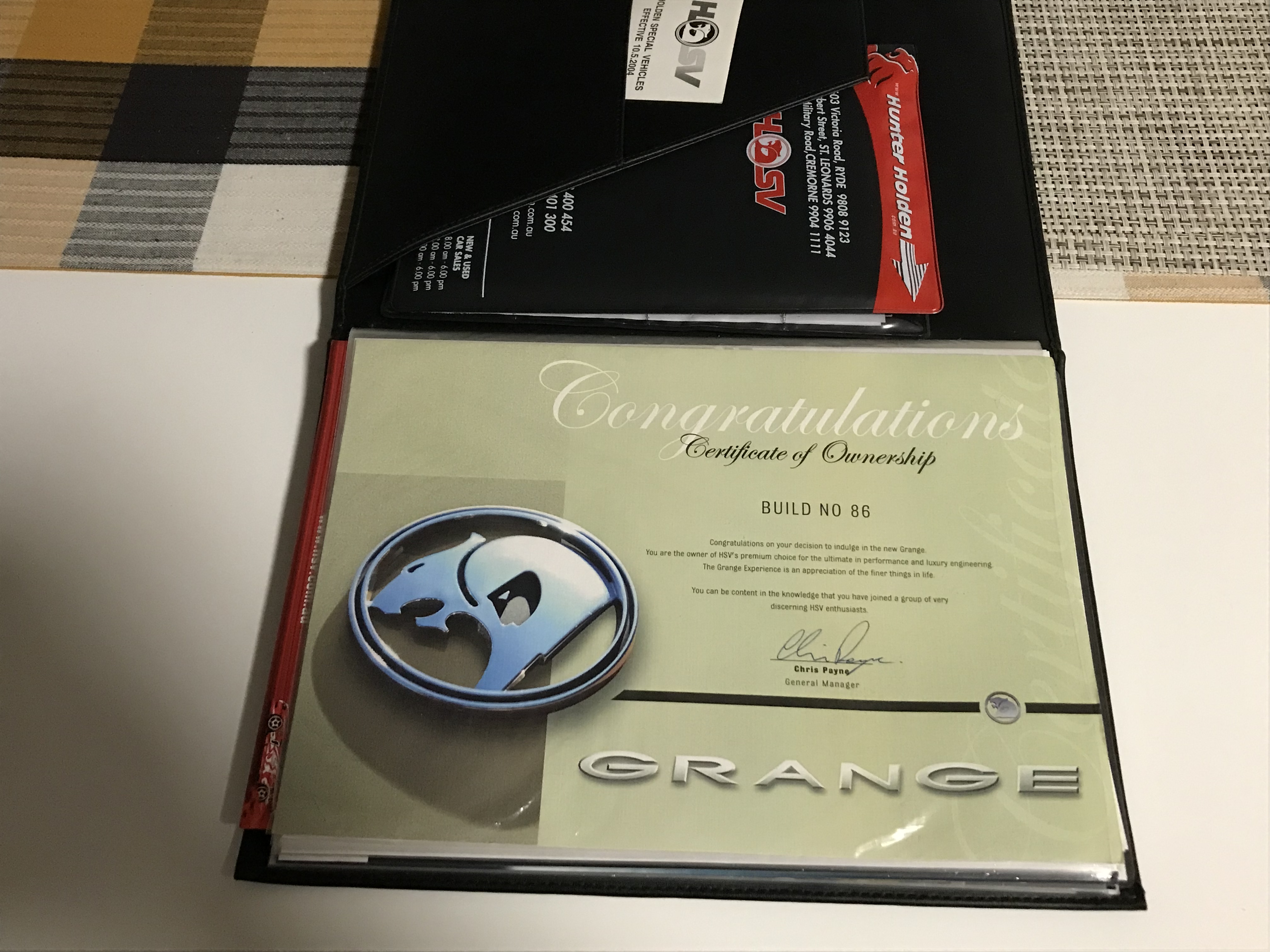 2003 HSV GRANGE WK SEDAN