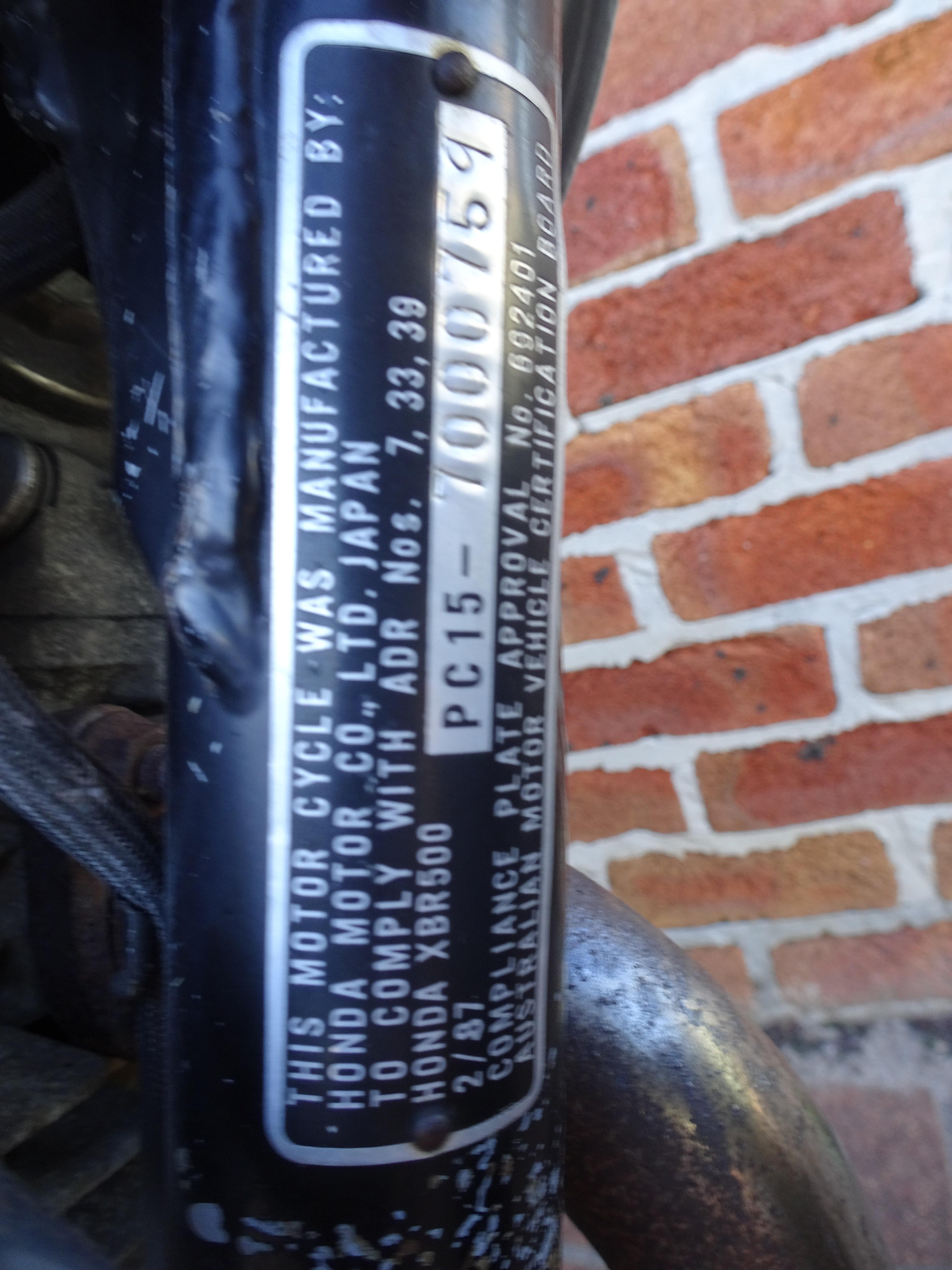 1987 HONDA XBR500 CAFE RACER