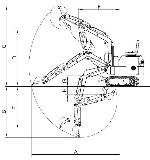 Mini Excavator EM08 + Free Attachments