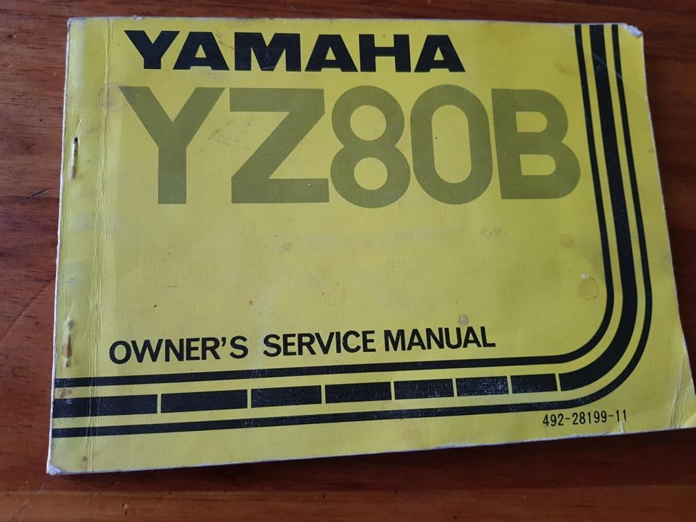 YAMAHA YZ80B OWNER’S MANUAL, P/NO 492-28199-11, GC.
