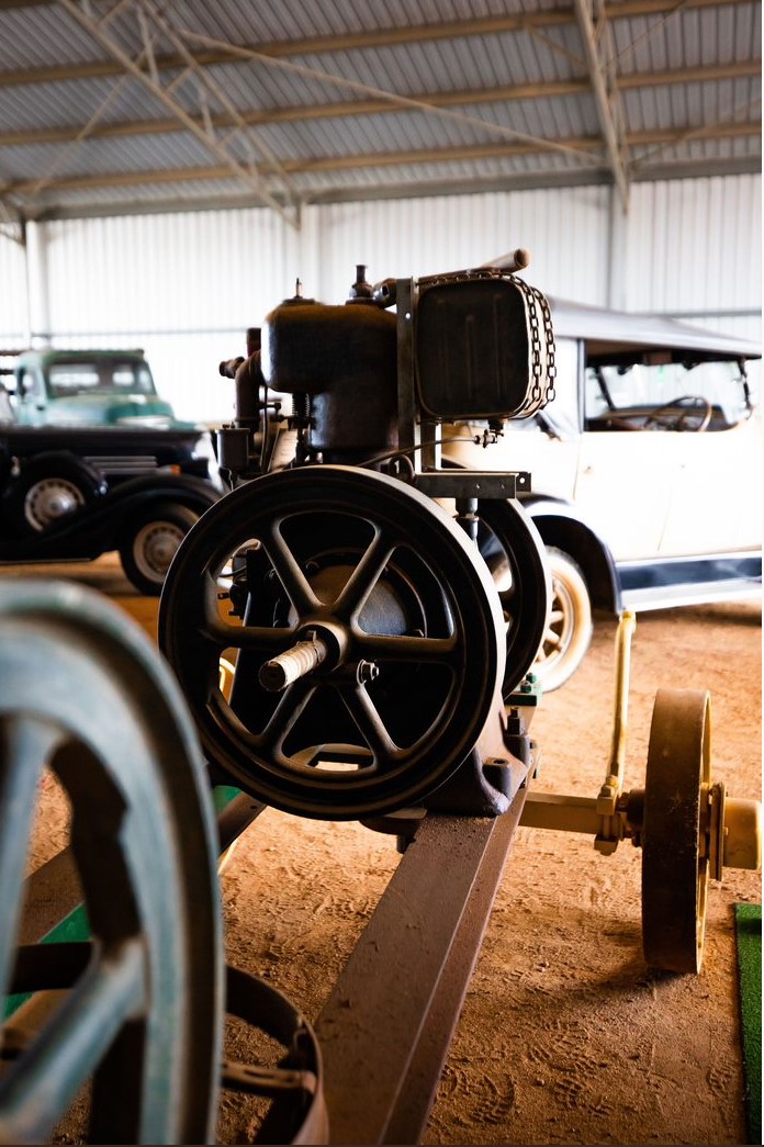 HORNSBY VERTICLE PETROL ENGINE WITH RA LISTER & CO DIESEL ENGINE