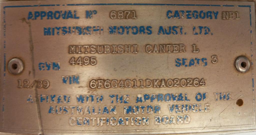 1989 MITSUBISHI CANTER CAMPERVAN