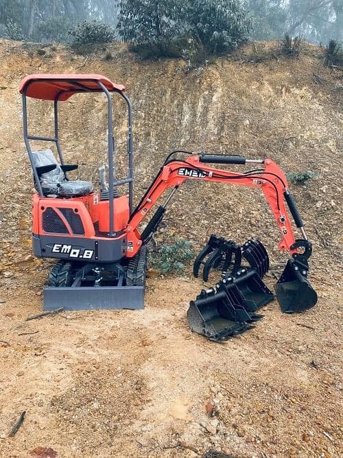 EMED EM08 Excavator with Swing Boom Plus Free Attachments