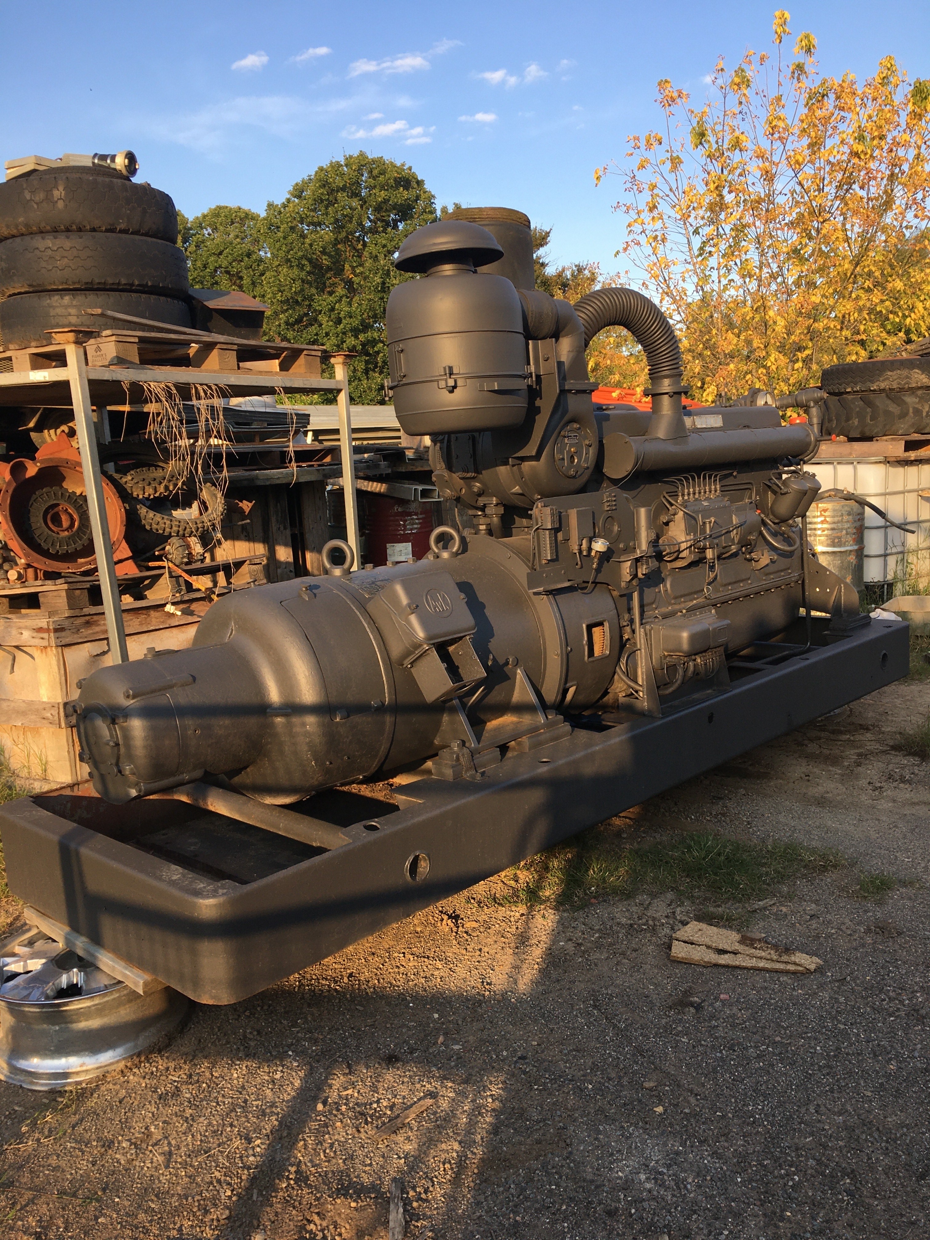 1955 DEUTZ MODEL BA 8M517 INDUSTRIAL GENERATOR 